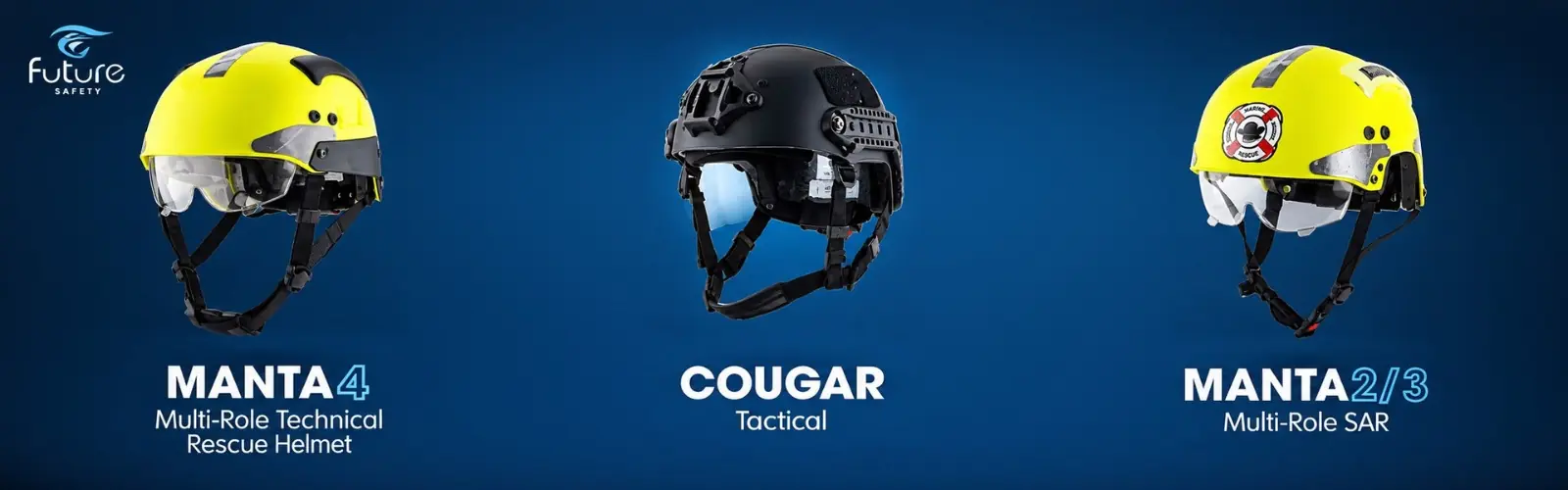FUTURE SAFETY Helme Manta 4, Cougar und Manta 2/3 im Überblick