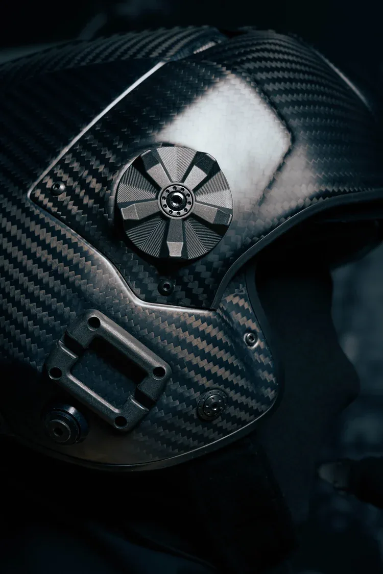 H-CMR aus Carbon, Detail von Visierrad und Halterung