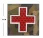 Preview: Reflex Patch Velcro Kreuz Camouflage Rot