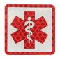 Preview: Reflex Patch Velcro Star of Life Rot