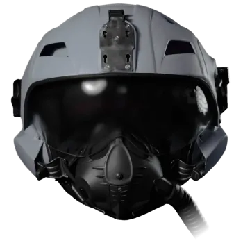 H-CMF Fighter Jet Helmet von LD Switzerland, Frontansicht mit Sauerstoffmaske