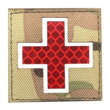 Reflex Patch Velcro Kreuz Camouflage Ror