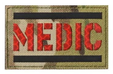 Reflex Patch Velcro Medic Reflex Patch Velcro Medic Camouflage Red Rot
