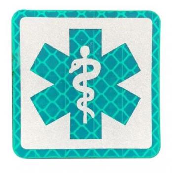Reflex Patch Velcro Star of Life Grün