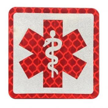 Reflex Patch Velcro Star of Life Rot