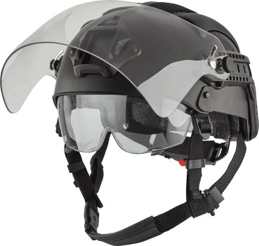 MH4 Typhoon taktischer Helm schwarz mit Visier von Future Safety