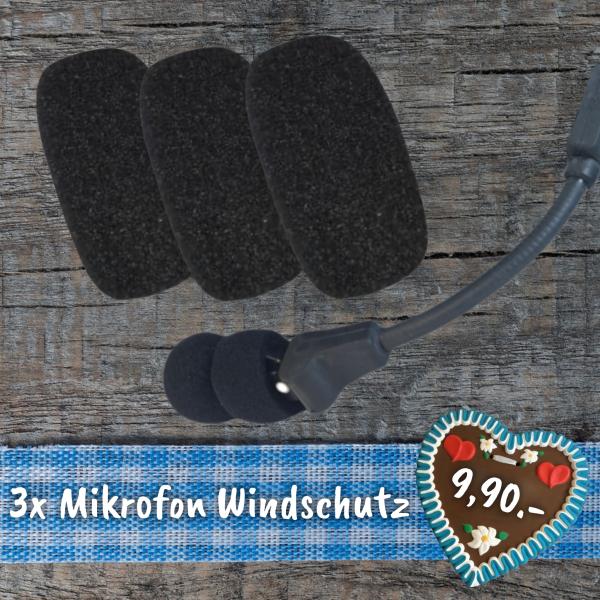 3x Mikrofon Windschutz