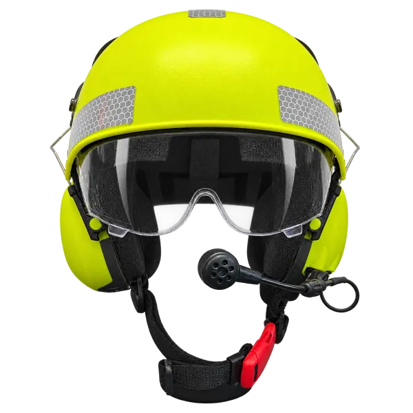 Air RotorCrew One Frontansicht mit Visier und Mikrofon