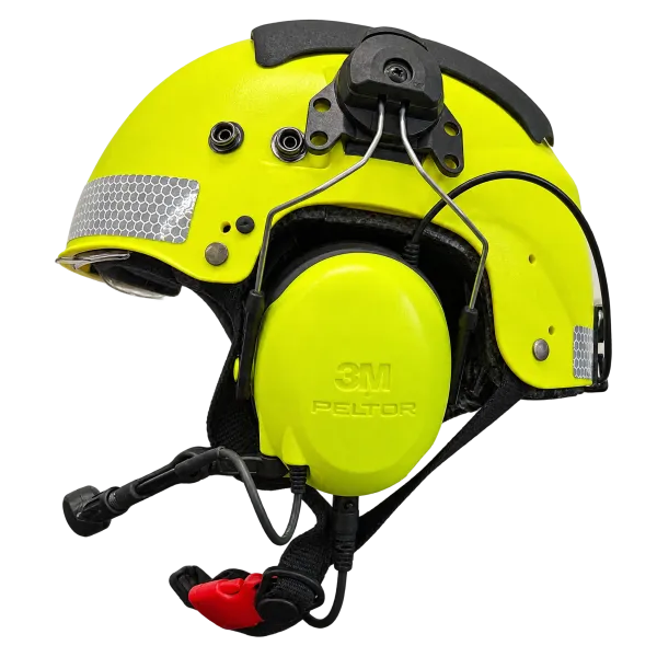 Air RotorCrew One Seitenansicht mit Peltor-Gehörschutz